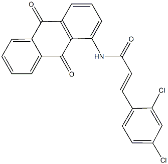 3-(2,4-dichlorophenyl)-N-(9,10-dioxo-9,10-dihydro-1-anthracenyl)acrylamide Struktur