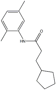 3-cyclopentyl-N-(2,5-dimethylphenyl)propanamide 结构式