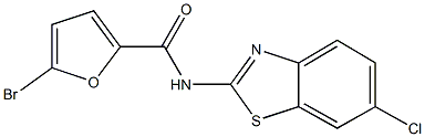 5-bromo-N-(6-chloro-1,3-benzothiazol-2-yl)-2-furamide Struktur