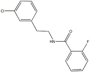 N-[2-(3-chlorophenyl)ethyl]-2-fluorobenzamide 化学構造式