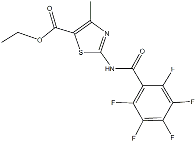 ethyl 4-methyl-2-[(2,3,4,5,6-pentafluorobenzoyl)amino]-1,3-thiazole-5-carboxylate|