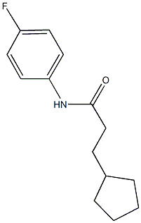 3-cyclopentyl-N-(4-fluorophenyl)propanamide Struktur