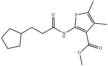 methyl 2-[(3-cyclopentylpropanoyl)amino]-4,5-dimethyl-3-thiophenecarboxylate|