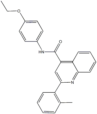 N-(4-ethoxyphenyl)-2-(2-methylphenyl)-4-quinolinecarboxamide,544662-42-2,结构式