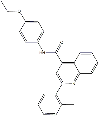 N-(4-ethoxyphenyl)-2-(2-methylphenyl)-4-quinolinecarboxamide 化学構造式