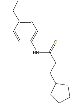 3-cyclopentyl-N-(4-isopropylphenyl)propanamide,544664-89-3,结构式