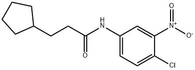 N-{4-chloro-3-nitrophenyl}-3-cyclopentylpropanamide Structure