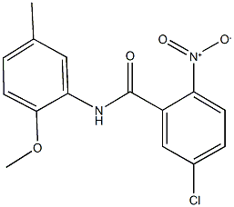 5-chloro-2-nitro-N-(2-methoxy-5-methylphenyl)benzamide Structure