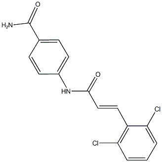 4-{[3-(2,6-dichlorophenyl)acryloyl]amino}benzamide Struktur