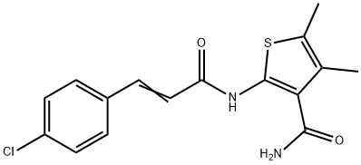 2-{[3-(4-chlorophenyl)acryloyl]amino}-4,5-dimethyl-3-thiophenecarboxamide 结构式