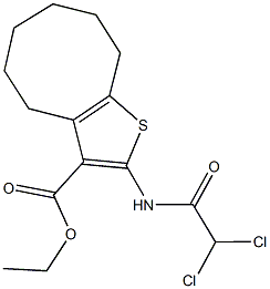 ethyl 2-[(dichloroacetyl)amino]-4,5,6,7,8,9-hexahydrocycloocta[b]thiophene-3-carboxylate Structure