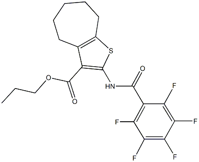 544679-56-3 propyl 2-[(2,3,4,5,6-pentafluorobenzoyl)amino]-5,6,7,8-tetrahydro-4H-cyclohepta[b]thiophene-3-carboxylate