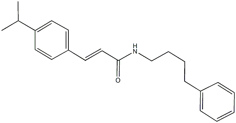 3-(4-isopropylphenyl)-N-(4-phenylbutyl)acrylamide 化学構造式