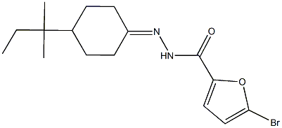 5-bromo-N'-(4-tert-pentylcyclohexylidene)-2-furohydrazide 结构式