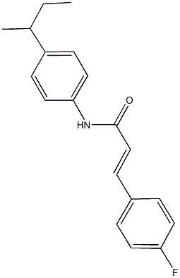 N-(4-sec-butylphenyl)-3-(4-fluorophenyl)acrylamide 化学構造式