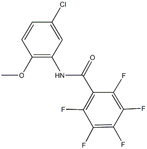 N-(5-chloro-2-methoxyphenyl)-2,3,4,5,6-pentafluorobenzamide 结构式