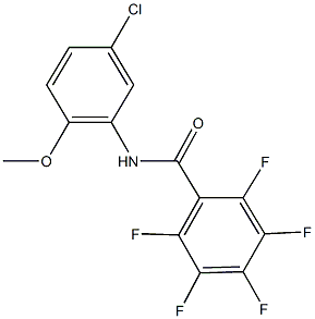 N-(5-chloro-2-methoxyphenyl)-2,3,4,5,6-pentafluorobenzamide,544687-76-5,结构式