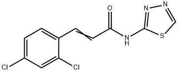 3-(2,4-dichlorophenyl)-N-(1,3,4-thiadiazol-2-yl)acrylamide Struktur