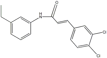 3-(3,4-dichlorophenyl)-N-(3-ethylphenyl)acrylamide 化学構造式