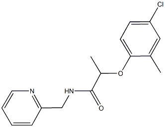 2-(4-chloro-2-methylphenoxy)-N-(2-pyridinylmethyl)propanamide Structure