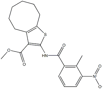 methyl 2-({3-nitro-2-methylbenzoyl}amino)-4,5,6,7,8,9-hexahydrocycloocta[b]thiophene-3-carboxylate|