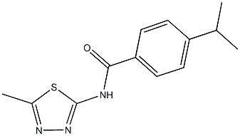 4-isopropyl-N-(5-methyl-1,3,4-thiadiazol-2-yl)benzamide 化学構造式