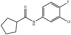 N-(3-chloro-4-fluorophenyl)cyclopentanecarboxamide Struktur