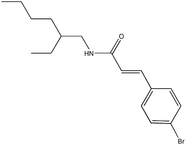 3-(4-bromophenyl)-N-(2-ethylhexyl)acrylamide Structure