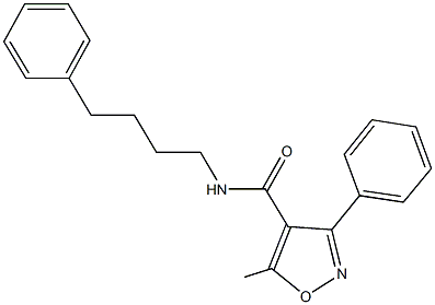 5-methyl-3-phenyl-N-(4-phenylbutyl)-4-isoxazolecarboxamide 化学構造式