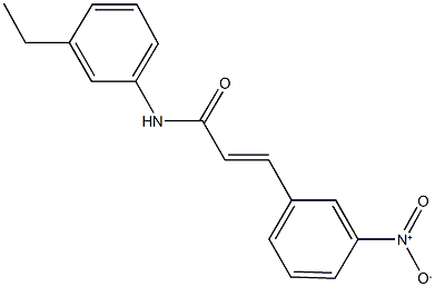 N-(3-ethylphenyl)-3-{3-nitrophenyl}acrylamide 结构式