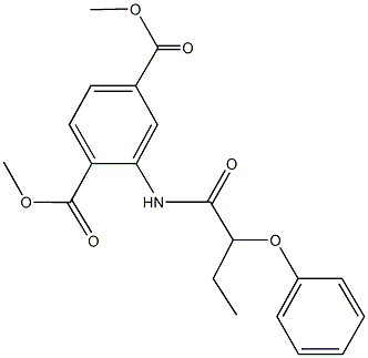 dimethyl 2-[(2-phenoxybutanoyl)amino]terephthalate Structure