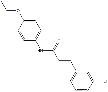 3-(3-chlorophenyl)-N-(4-ethoxyphenyl)acrylamide Structure