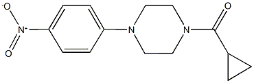 1-(cyclopropylcarbonyl)-4-{4-nitrophenyl}piperazine Structure