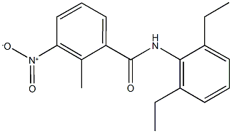 N-(2,6-diethylphenyl)-3-nitro-2-methylbenzamide Struktur