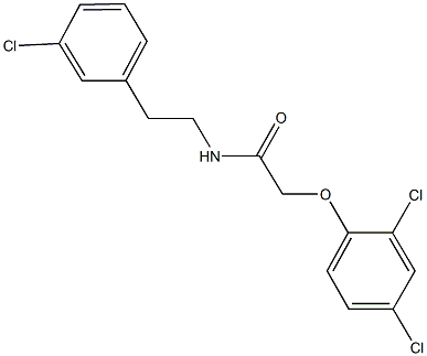 N-[2-(3-chlorophenyl)ethyl]-2-(2,4-dichlorophenoxy)acetamide Struktur