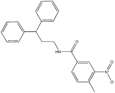 N-(3,3-diphenylpropyl)-3-nitro-4-methylbenzamide Structure
