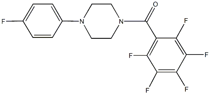1-(4-fluorophenyl)-4-(2,3,4,5,6-pentafluorobenzoyl)piperazine 结构式