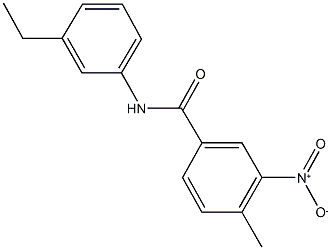 N-(3-ethylphenyl)-3-nitro-4-methylbenzamide 化学構造式