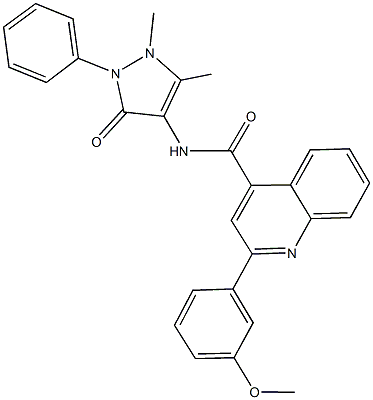 N-(1,5-dimethyl-3-oxo-2-phenyl-2,3-dihydro-1H-pyrazol-4-yl)-2-(3-methoxyphenyl)-4-quinolinecarboxamide Structure