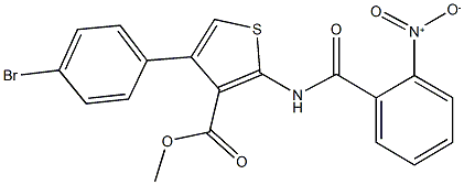 methyl 4-(4-bromophenyl)-2-({2-nitrobenzoyl}amino)-3-thiophenecarboxylate|