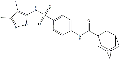 N-(4-{[(3,4-dimethyl-5-isoxazolyl)amino]sulfonyl}phenyl)-1-adamantanecarboxamide 结构式