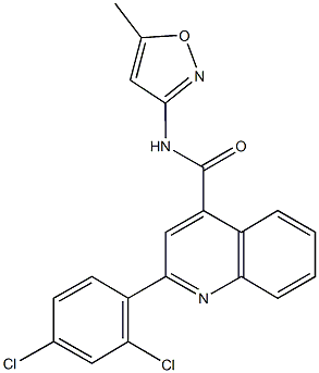 2-(2,4-dichlorophenyl)-N-(5-methyl-3-isoxazolyl)-4-quinolinecarboxamide Structure