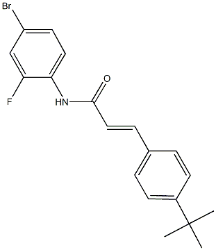 N-(4-bromo-2-fluorophenyl)-3-(4-tert-butylphenyl)acrylamide Structure