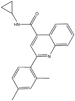 N-cyclopropyl-2-(2,4-dimethylphenyl)-4-quinolinecarboxamide Struktur