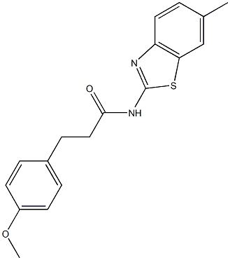 3-(4-methoxyphenyl)-N-(6-methyl-1,3-benzothiazol-2-yl)propanamide Struktur