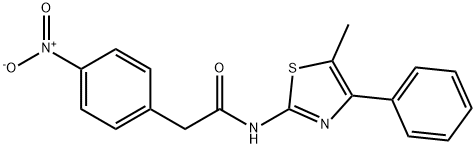 2-{4-nitrophenyl}-N-(5-methyl-4-phenyl-1,3-thiazol-2-yl)acetamide Structure