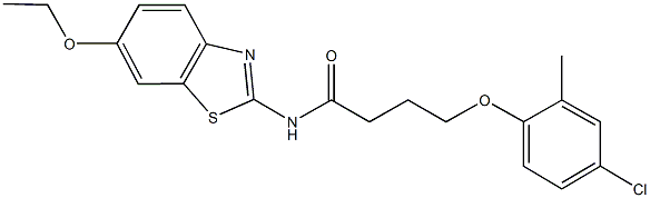 545370-27-2 4-(4-chloro-2-methylphenoxy)-N-(6-ethoxy-1,3-benzothiazol-2-yl)butanamide