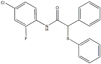 N-(4-chloro-2-fluorophenyl)-2-phenyl-2-(phenylsulfanyl)acetamide Struktur