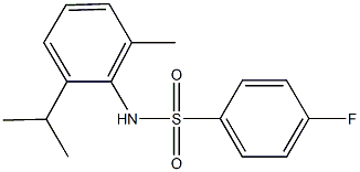 4-fluoro-N-(2-isopropyl-6-methylphenyl)benzenesulfonamide 化学構造式
