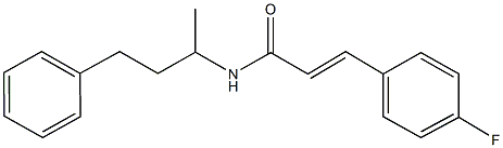 3-(4-fluorophenyl)-N-(1-methyl-3-phenylpropyl)acrylamide 结构式